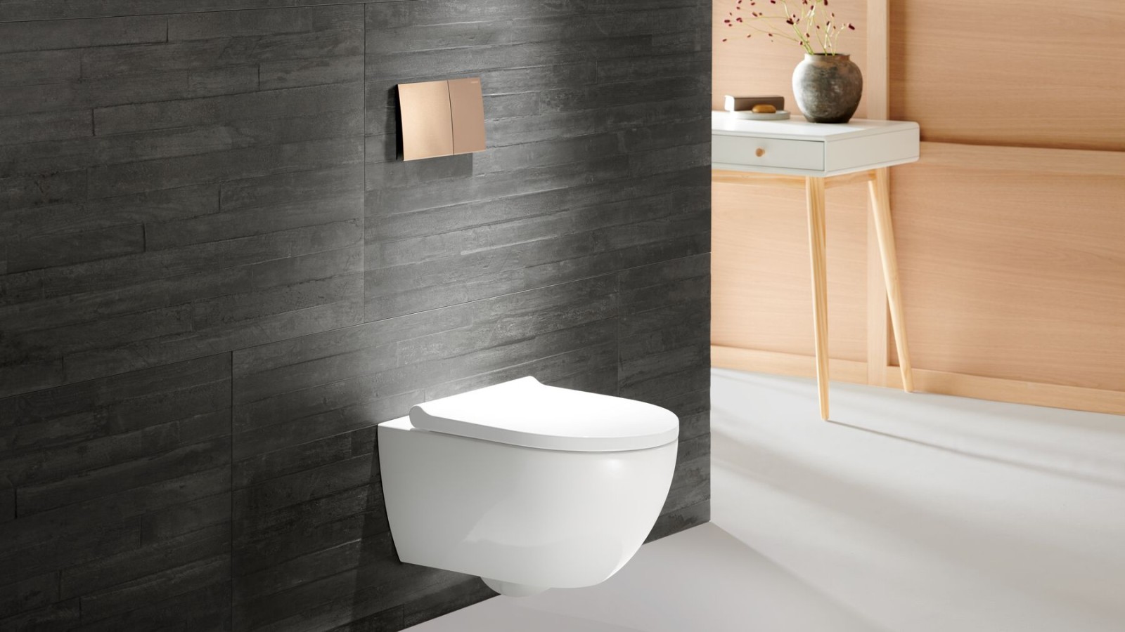 Geberit Acanto WC roosast kullast Geberit Sigma70 loputusplaadiga
