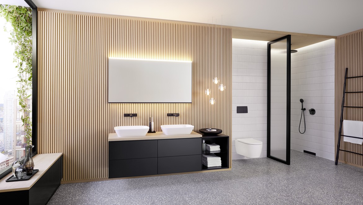 Geberit ONE vannitoa seeria Option Plus peegliga
