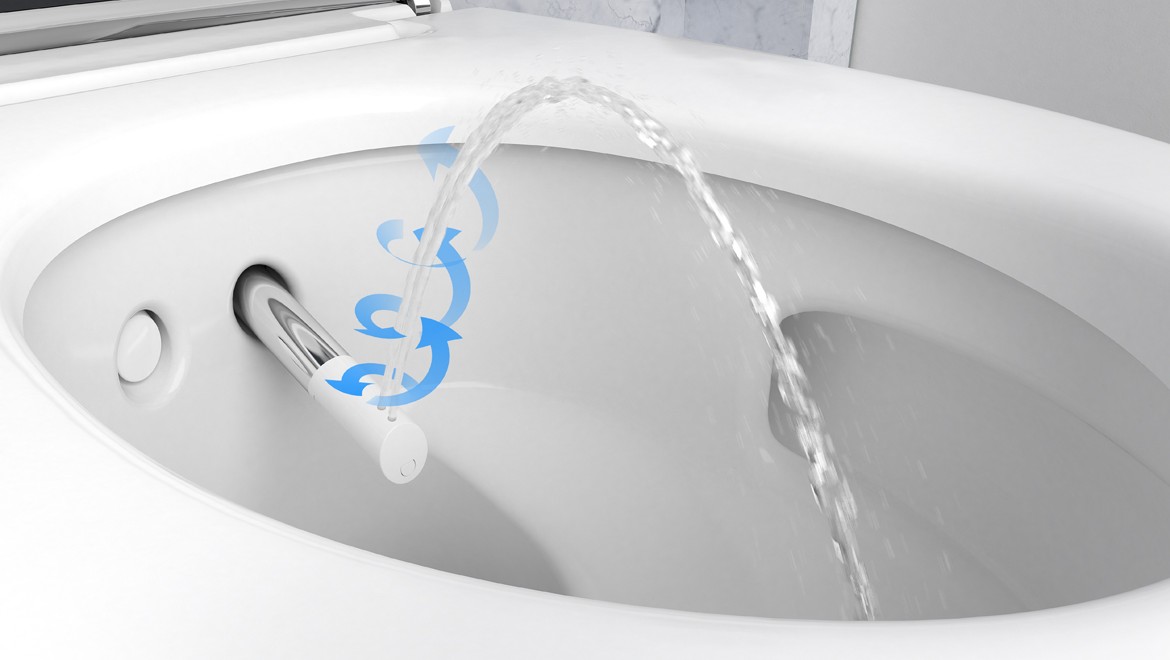 Geberit AquaCleani WhirlSpray tehnoloogia Geberit AquaCleani WhirlSpray tehnoloogia