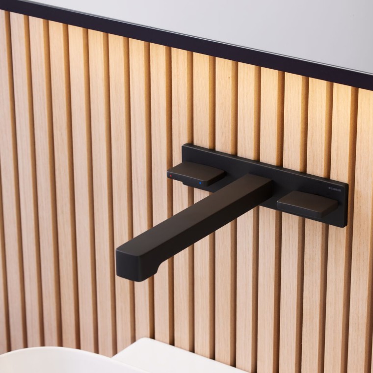 Geberit ONE nelinurkne segisti seinast, must matt