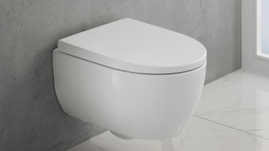 Seinapealne WC-pott Geberit iCon vannitoaseeriast (© Geberit)