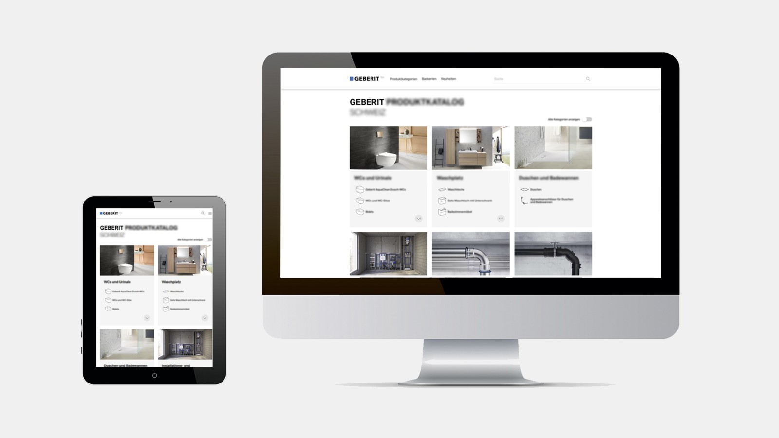 Geberiti tootekataloogi ekraanitõmmis