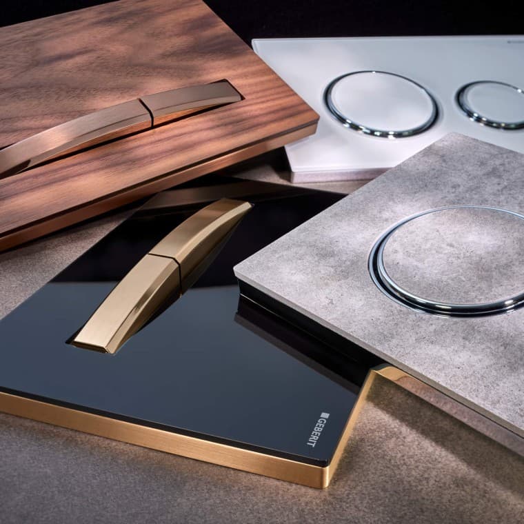 Geberit actuator plates in the Sigma50 series Geberit actuator plates in the Sigma50 series