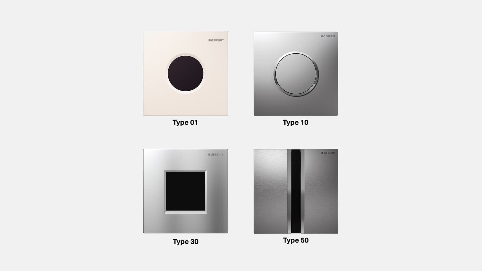 Geberiti infrapuna ja mehhaanilised lülitusplaadid pissuaaridele Geberiti infrapuna ja mehhaanilised lülitusplaadid pissuaaridele