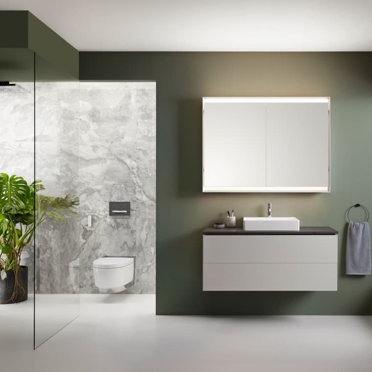 Geberit AquaClean Mera Comfort dušš-WC vannitoaseeriaga Geberit ONE Geberit AquaClean Mera Comfort dušš-WC vannitoaseeriaga Geberit ONE